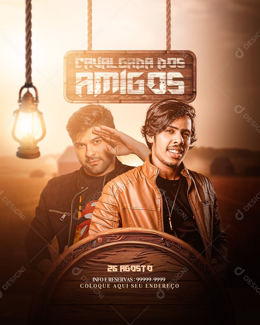 Flyer Calvogada dos Amigos Social Media PSD Editável