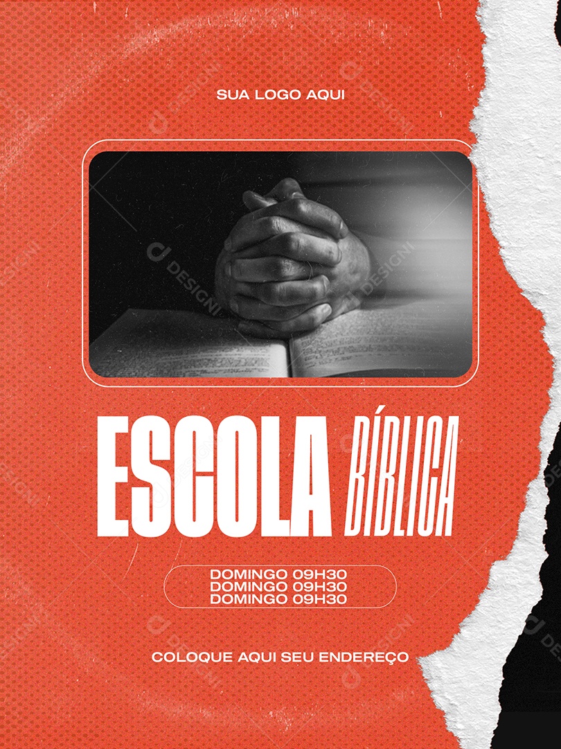 Escola Bíblica Domingo Social Media PSD Editável