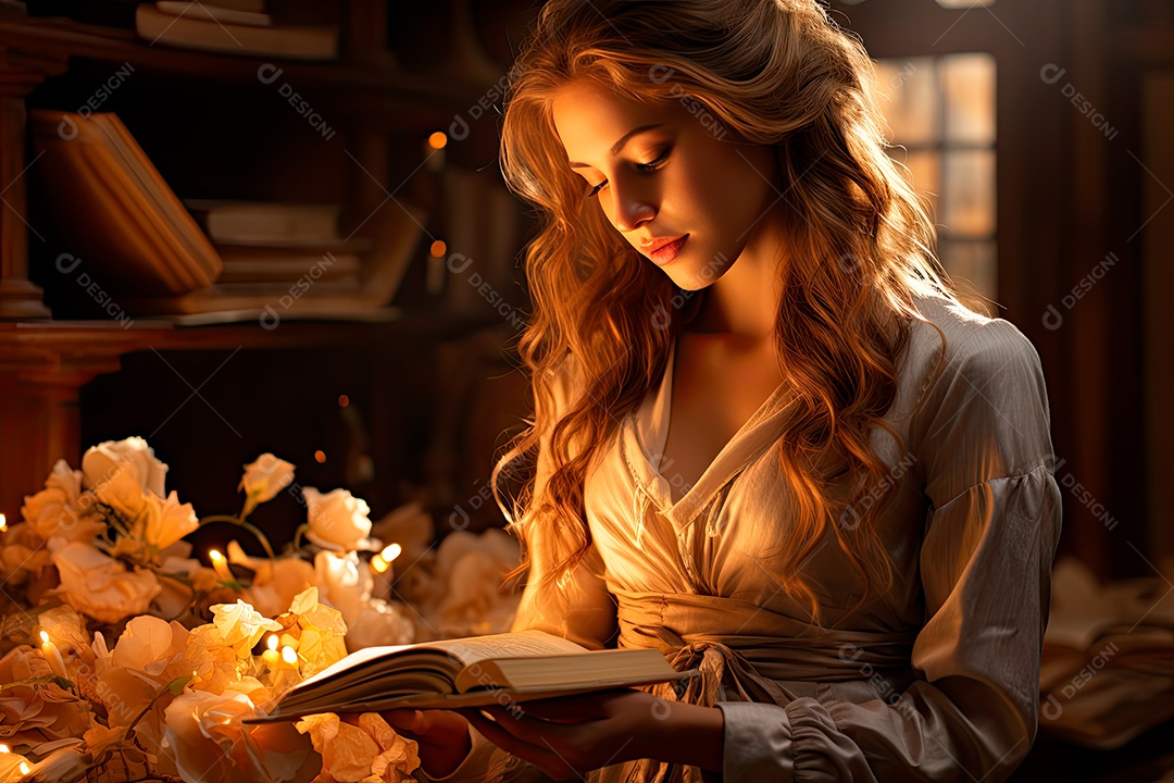 Uma professora cativante com uma pilha de livroUma professora cativante com uma pilha de livros nos braços, Sua presença exala elegância e sabedorias nos braços, Sua presença exala elegância e sabedoria