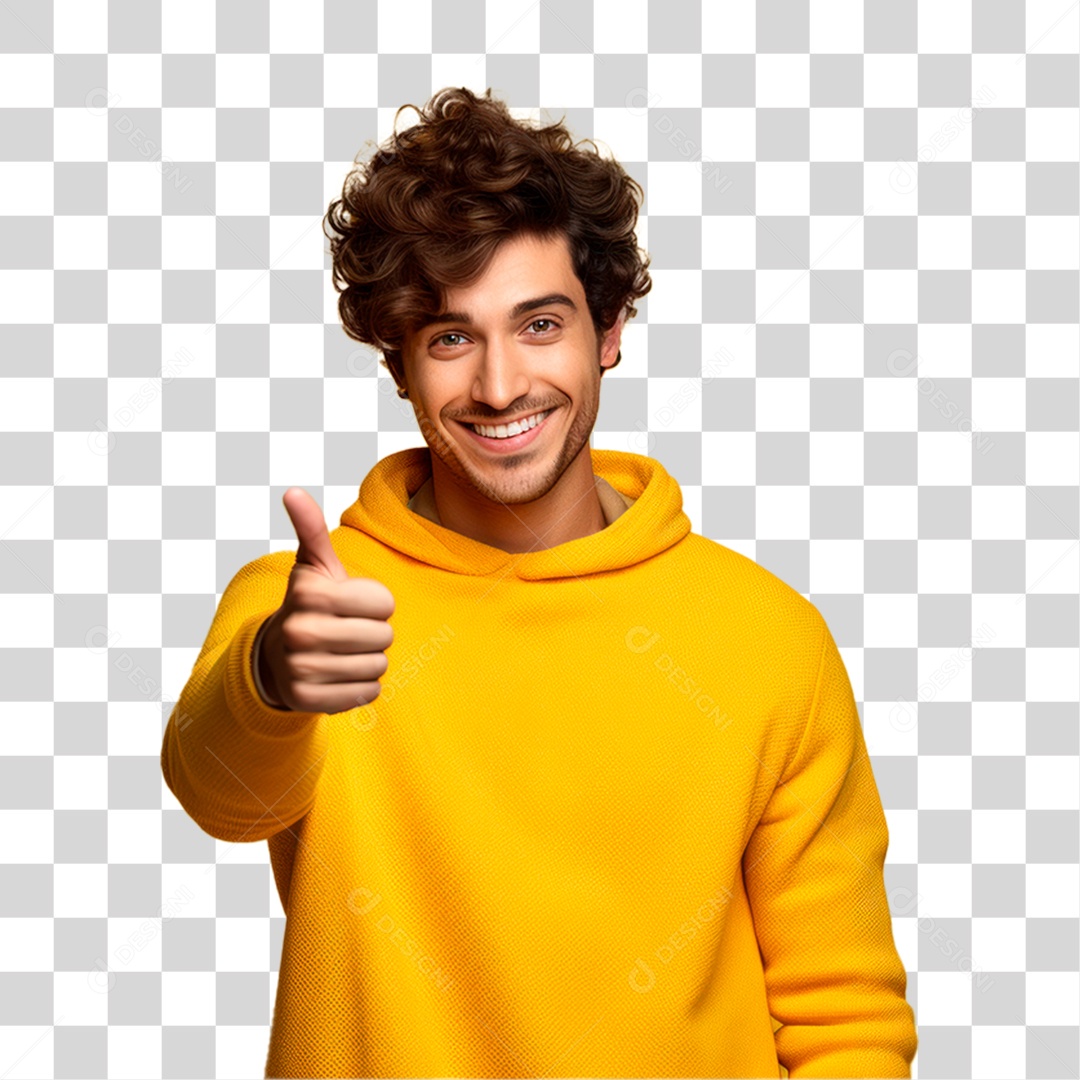 Homem Feliz Dando Ok PNG Transparente