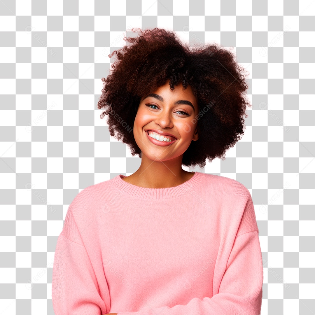 Mulher Sorrindo Feliz PNG Transparente