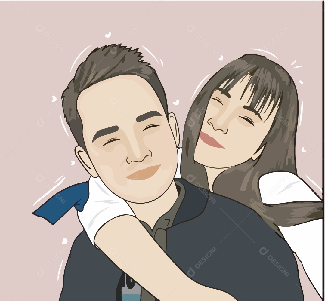 Ilustração de Casal Vetor EPS