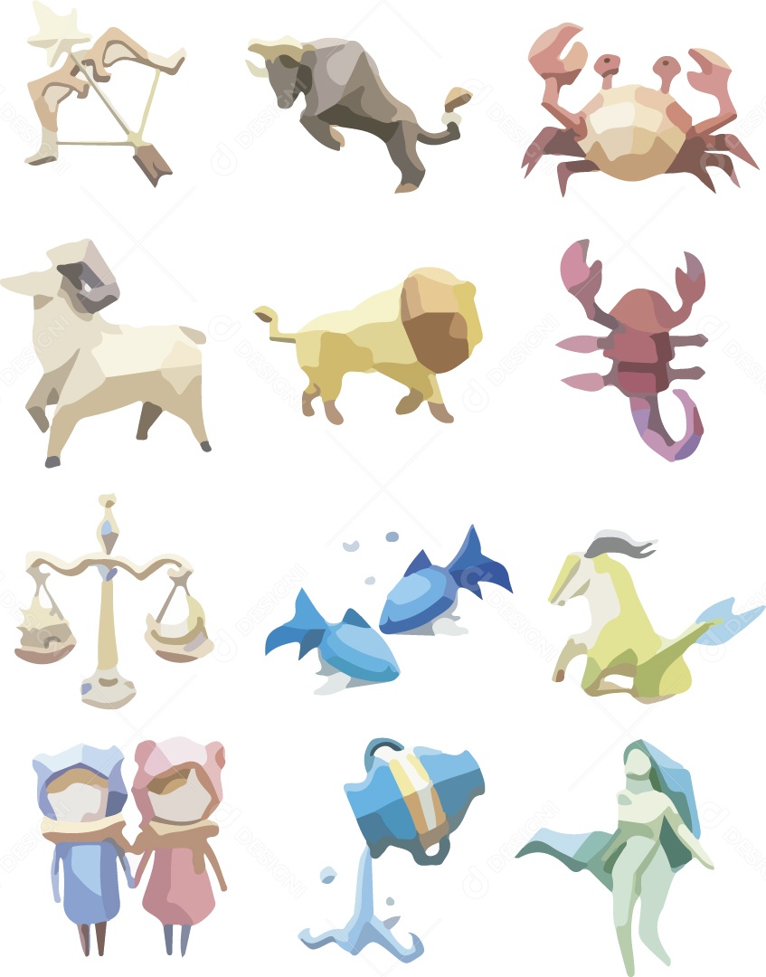 Conjunto de Símbolos de Signos  Vetor EPS