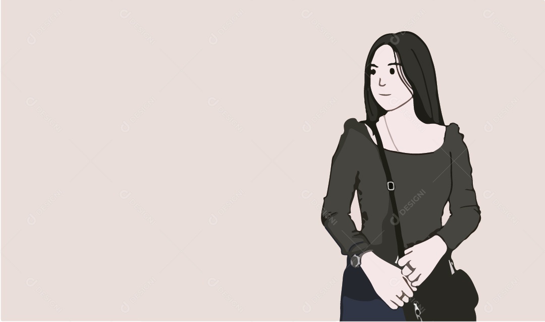 Mulher Ilustração Vetor EPS