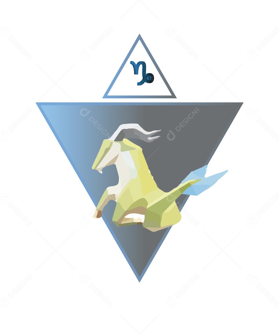 Signo de Capricórnio Ilustração Vetor EPS