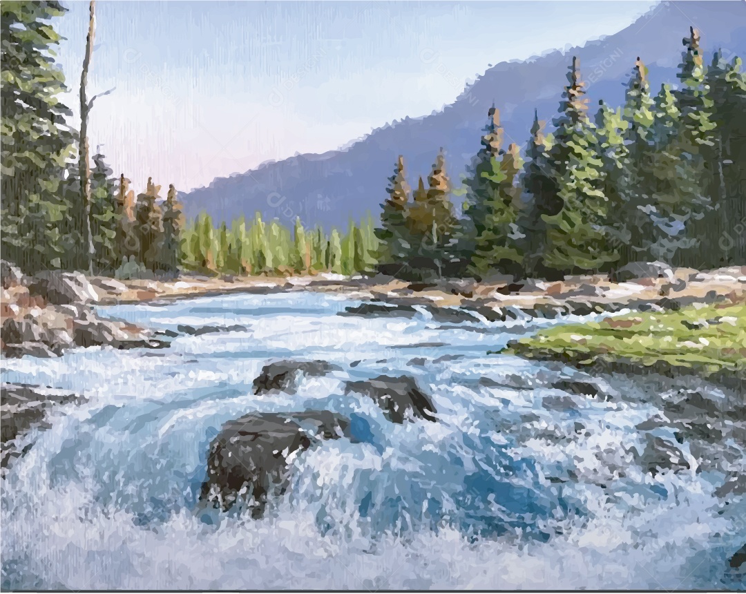 Paisagem Ilustração Vetor EPS