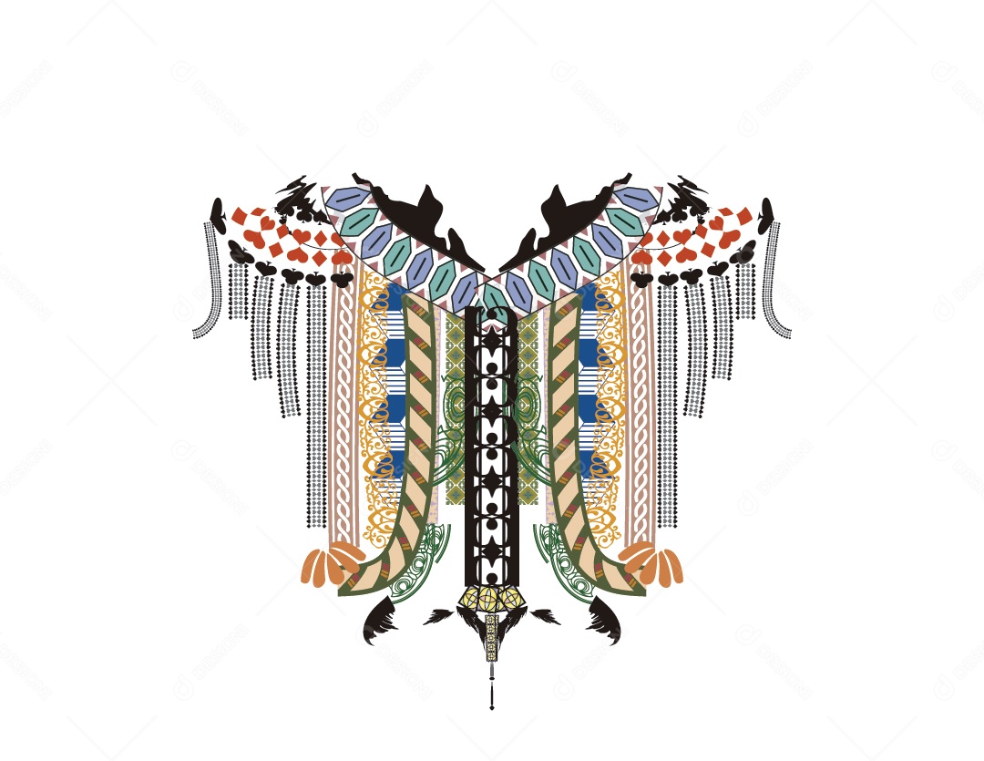 Ilustração de Linha de Pescoço Vetor EPS