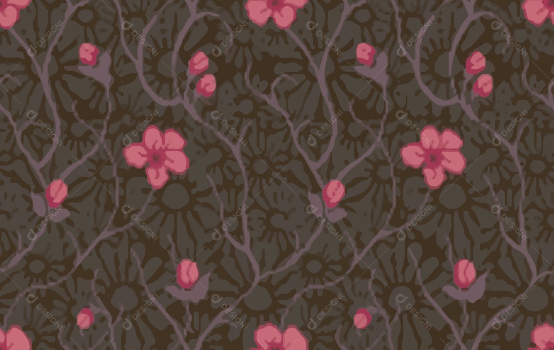 Padrão de Flores Vetor EPS