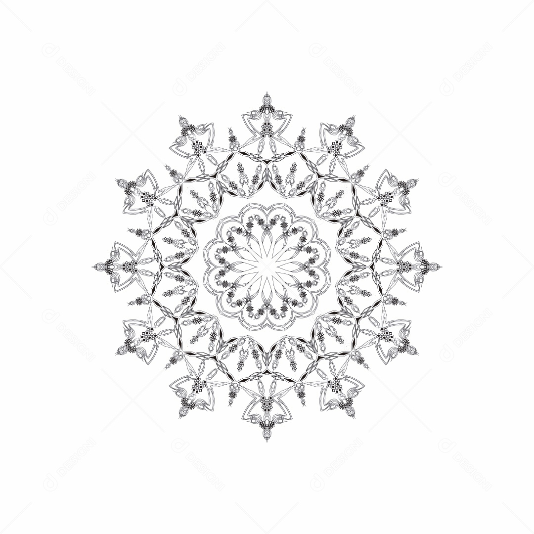 Mandala Ilustração Vetor EPS