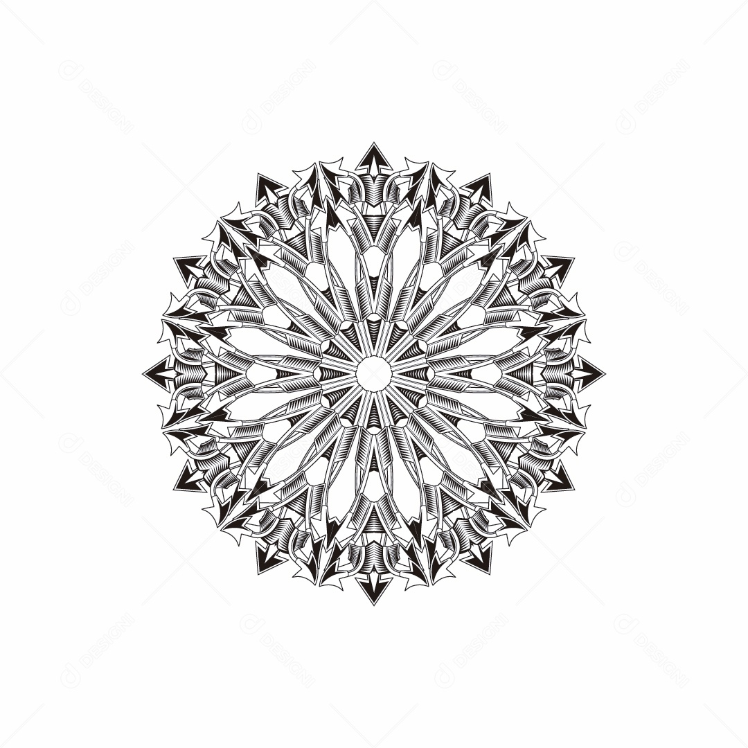 Mandala Ilustração Vetor EPS