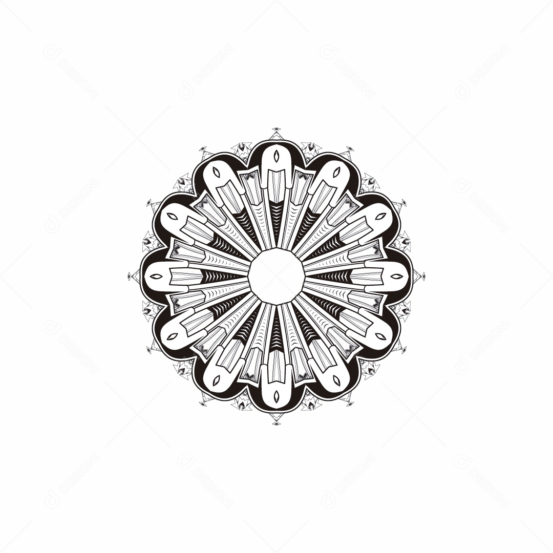 Mandala Desenho Vetor EPS