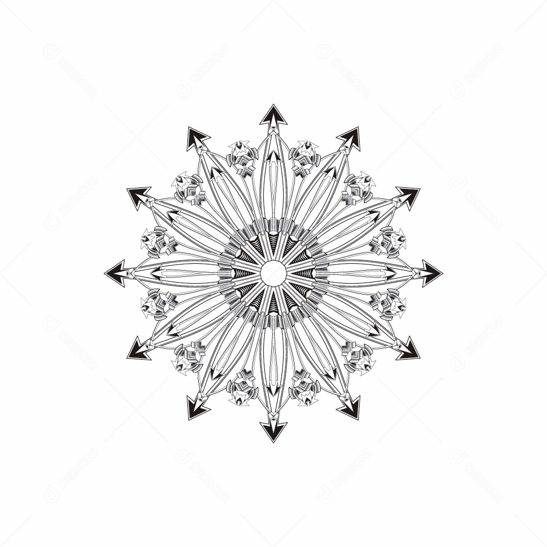 Mandala Desenho Vetor EPS