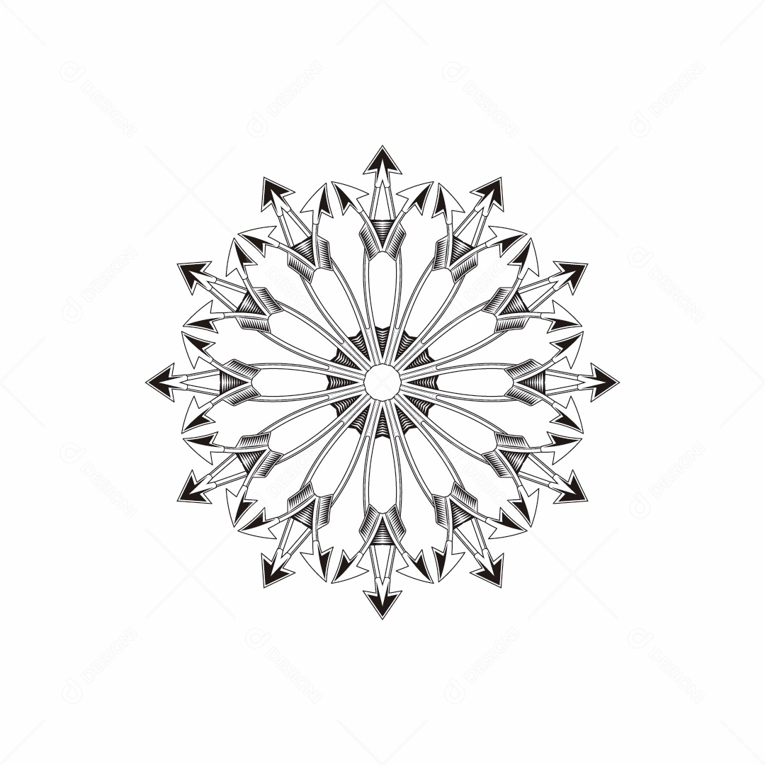 Mandala Desenho Vetor EPS