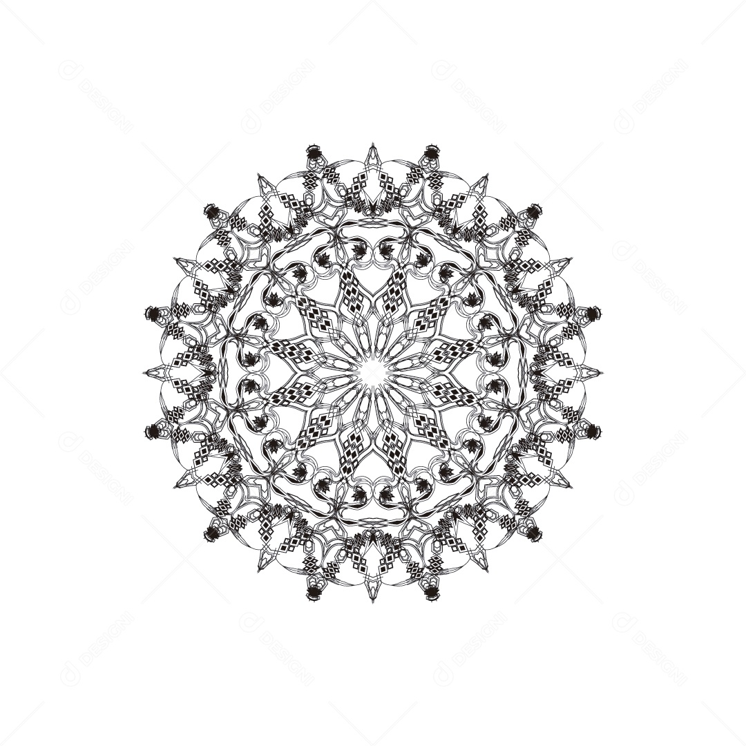 Mandala Desenho Vetor EPS