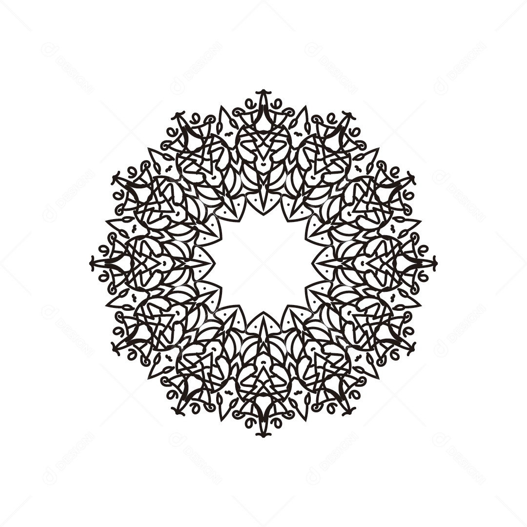 Mandala Desenho Vetor EPS