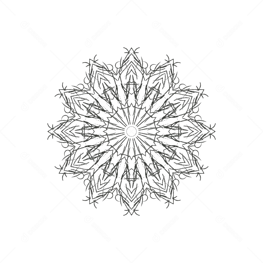 Mandala Desenho Vetor EPS