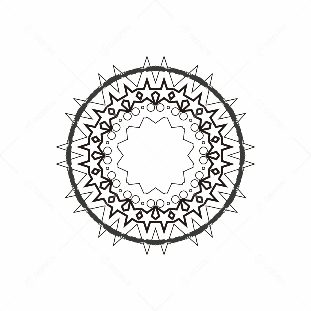 Mandala Desenho Vetor EPS