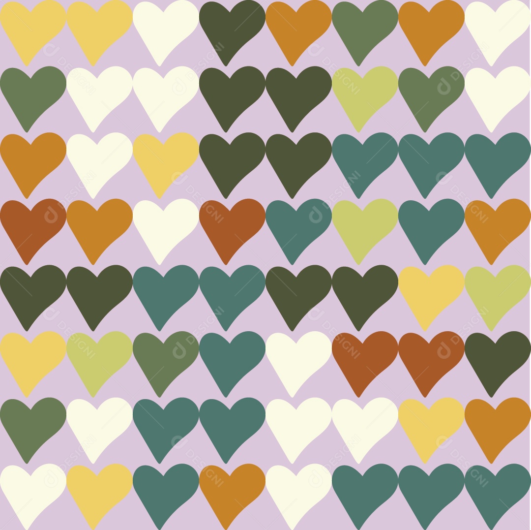 Padrão de Corações Vetor EPS