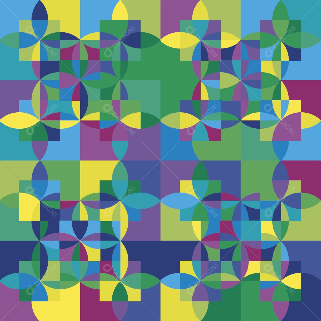 Padrão de Formas Coloridas Vetor EPS