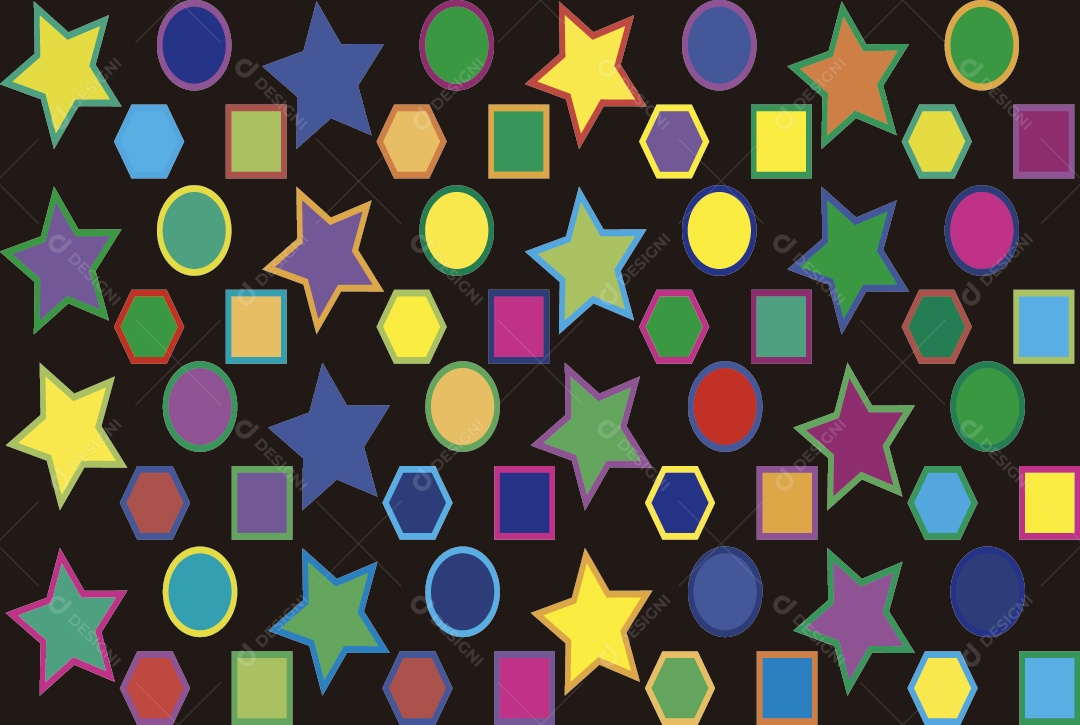 Padrão de Formas Coloridas Vetor EPS