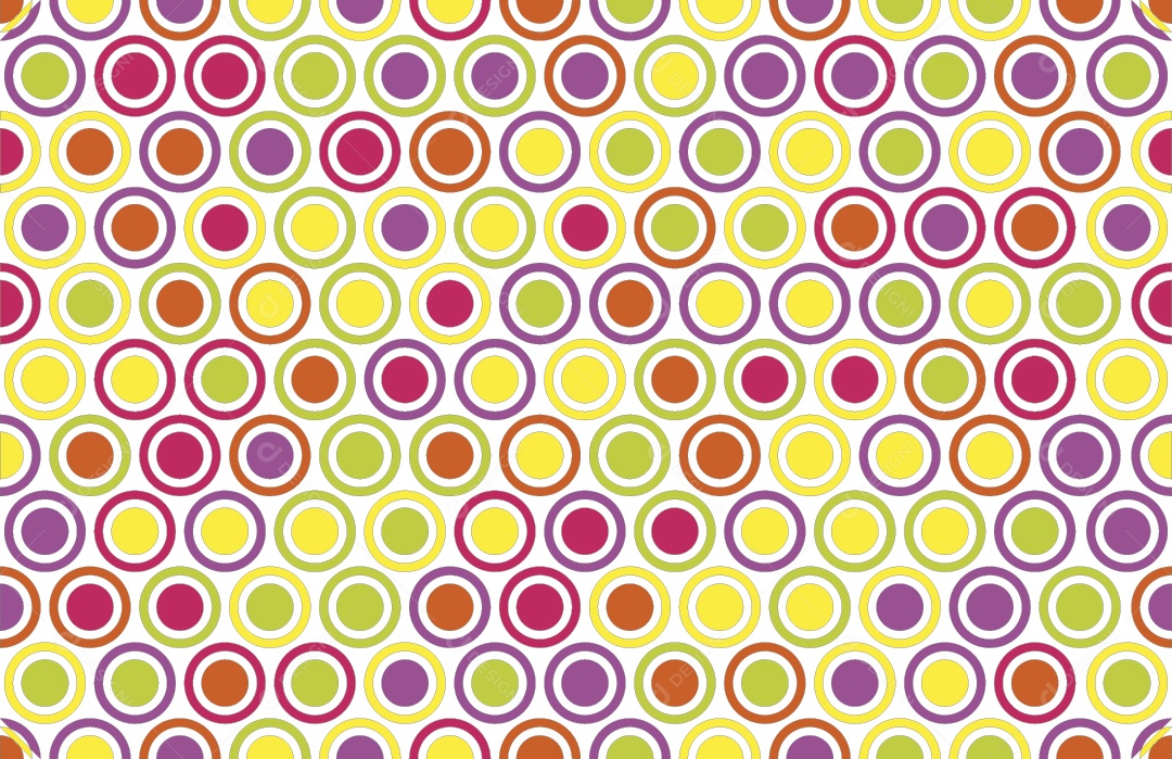 Padrão de Círculos Coloridos Vetor EPS