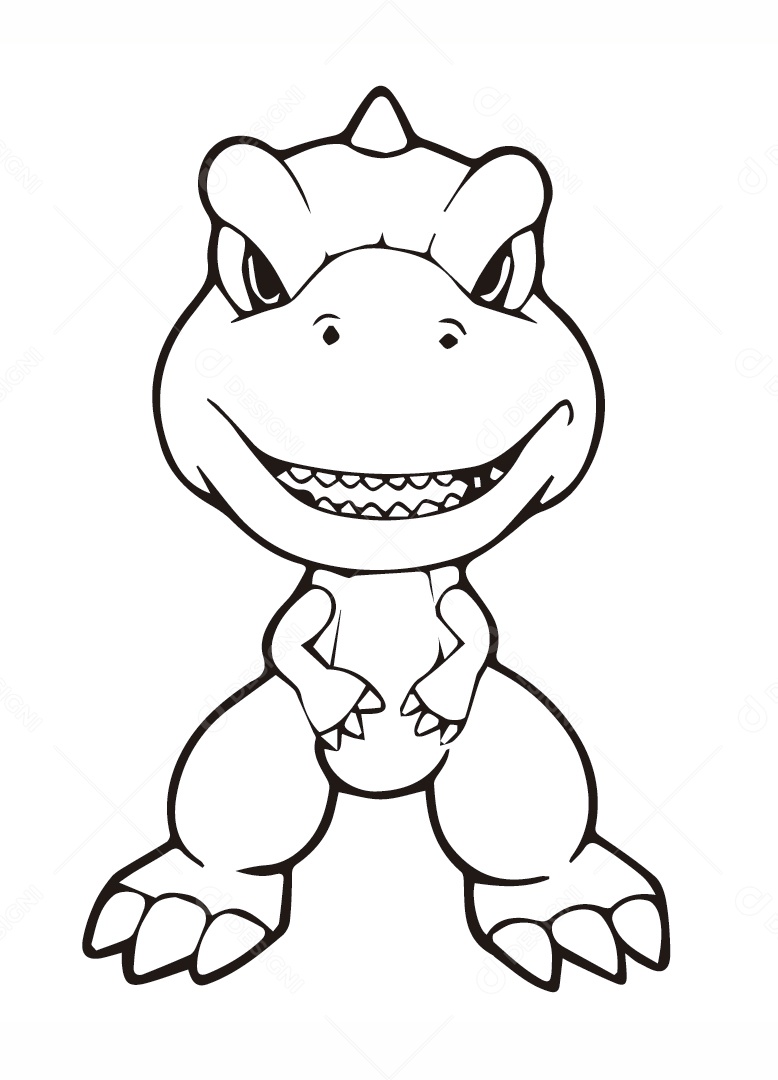 Desenho de Dinossauro Vetor EPS