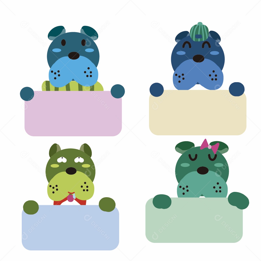 Conjunto de Cachorro Vetor EPS