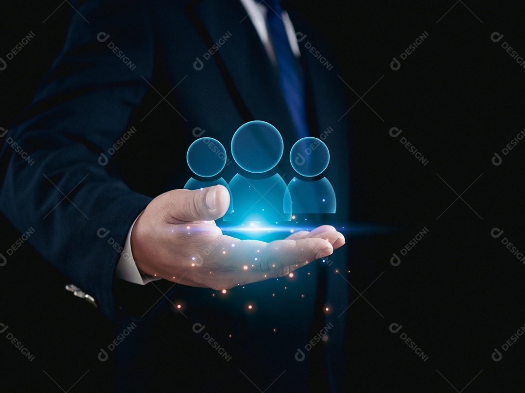 Conceito de negócio de gestão de recrutamento. Gestão de Relacionamento