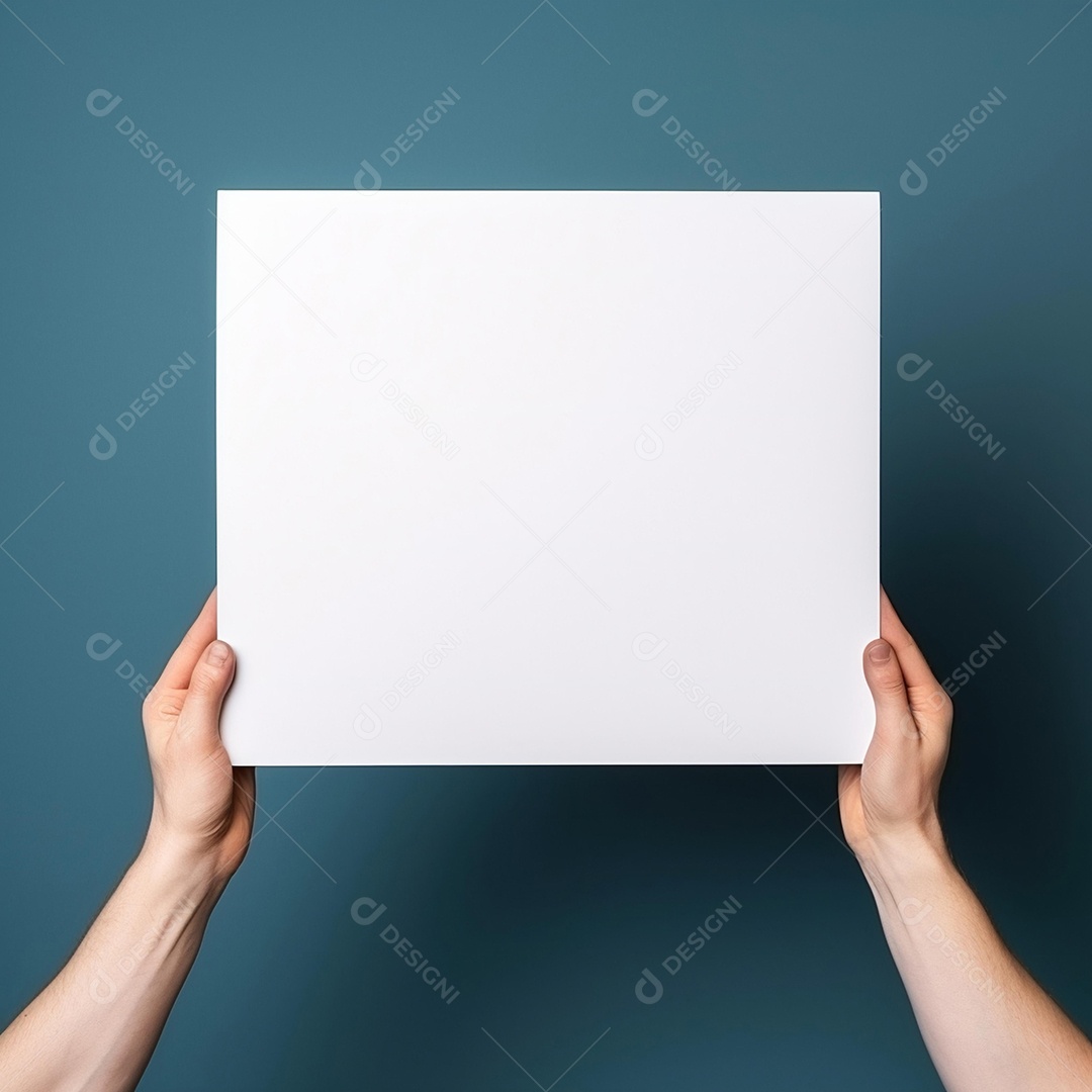 Moldura de quadro em fundo de azul