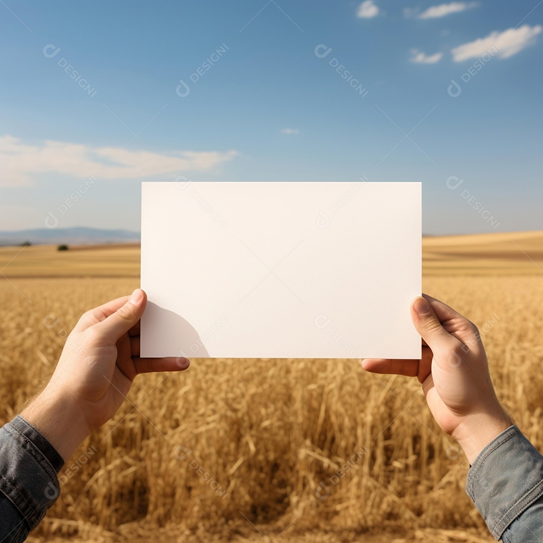 Moldura de quadro em fundo de campo