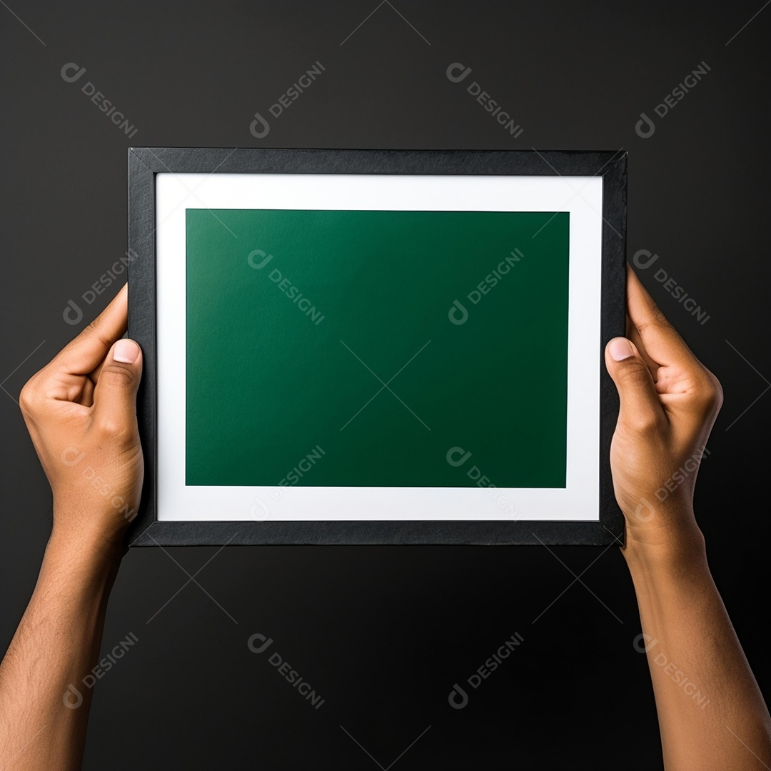 Moldura de quadro em fundo escuro