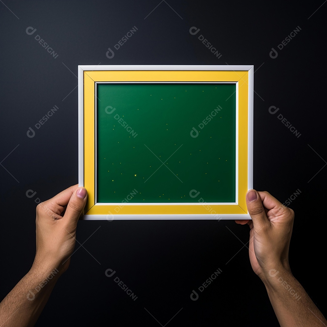 Moldura de quadro em fundo escuro