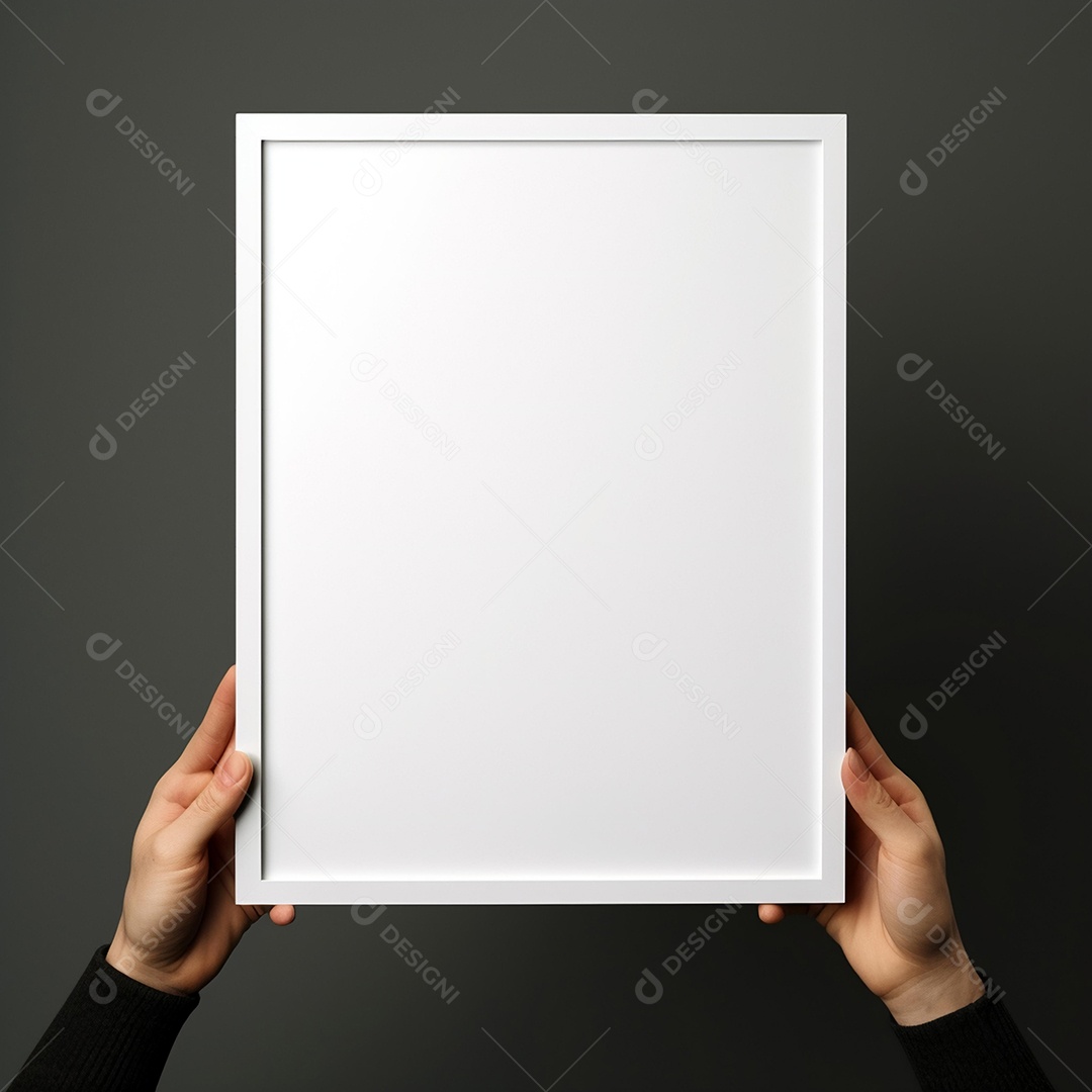 Moldura de quadro em fundo escuro