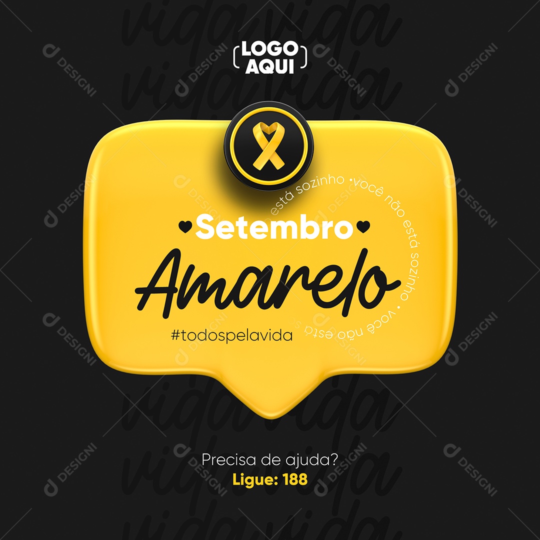 Setembro Amarelo Social Media PSD Editável