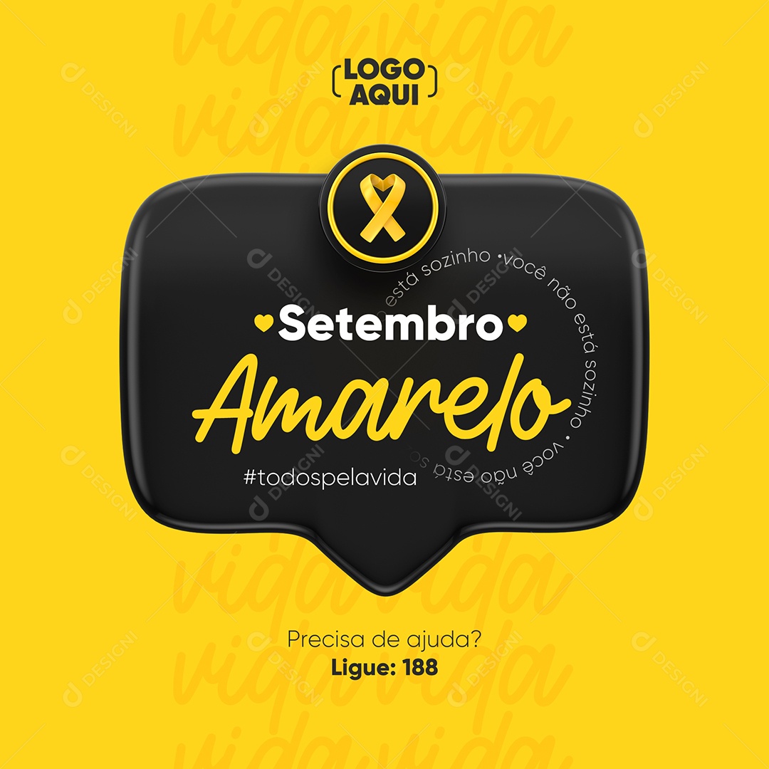 Setembro Amarelo Social Media PSD Editável