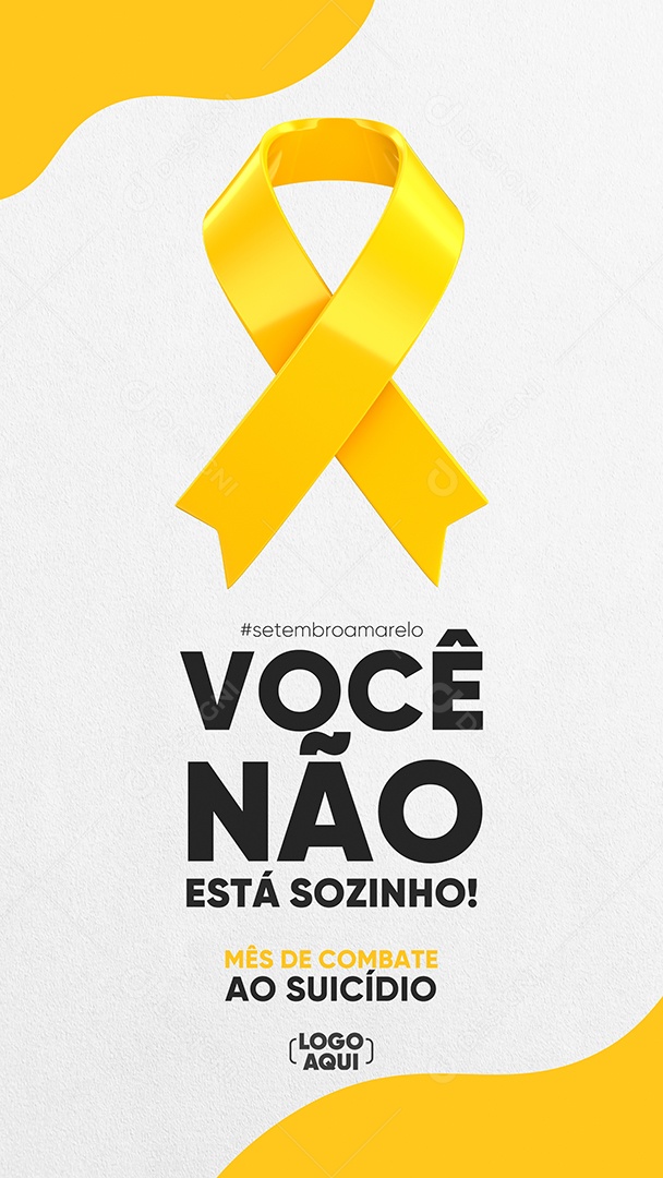 Story Você Não Está Sozinho Setembro Amarelo Social Media PSD Editável