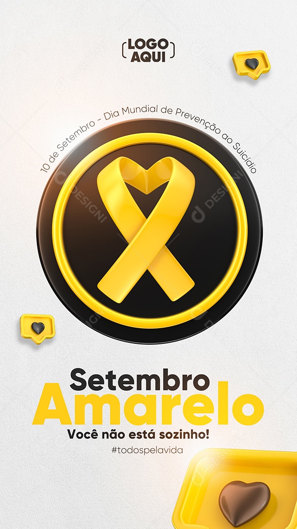 Story Setembro Amarelo Social Media PSD Editável
