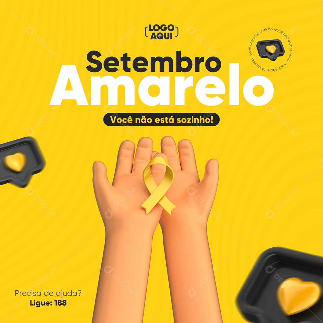 Setembro Amarelo Social Media PSD Editável