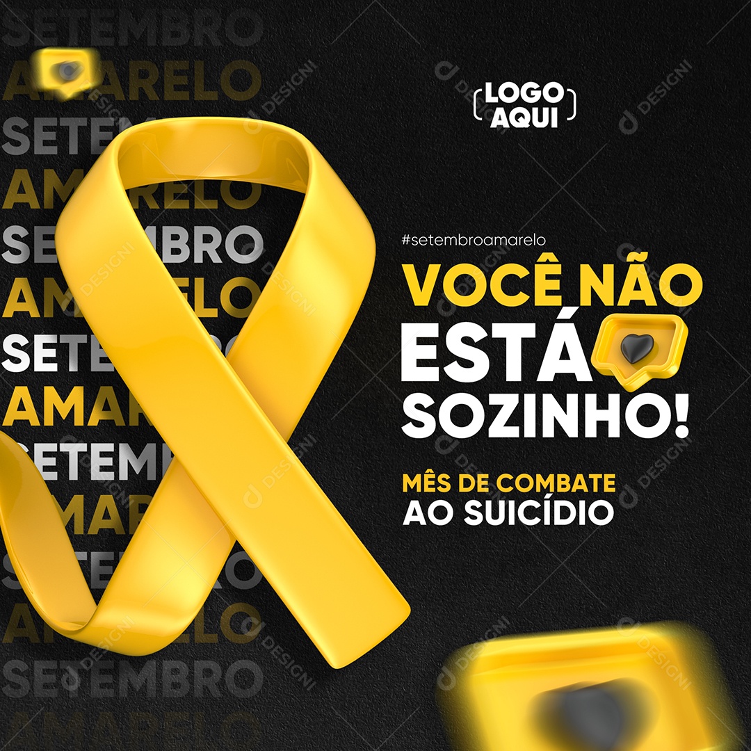 Setembro Amarelo Social Media PSD Editável