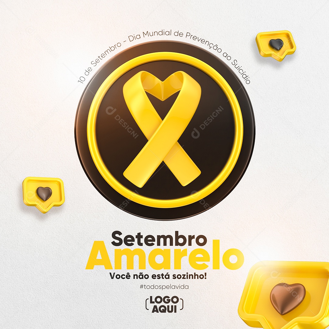 Setembro Amarelo Social Media PSD Editável