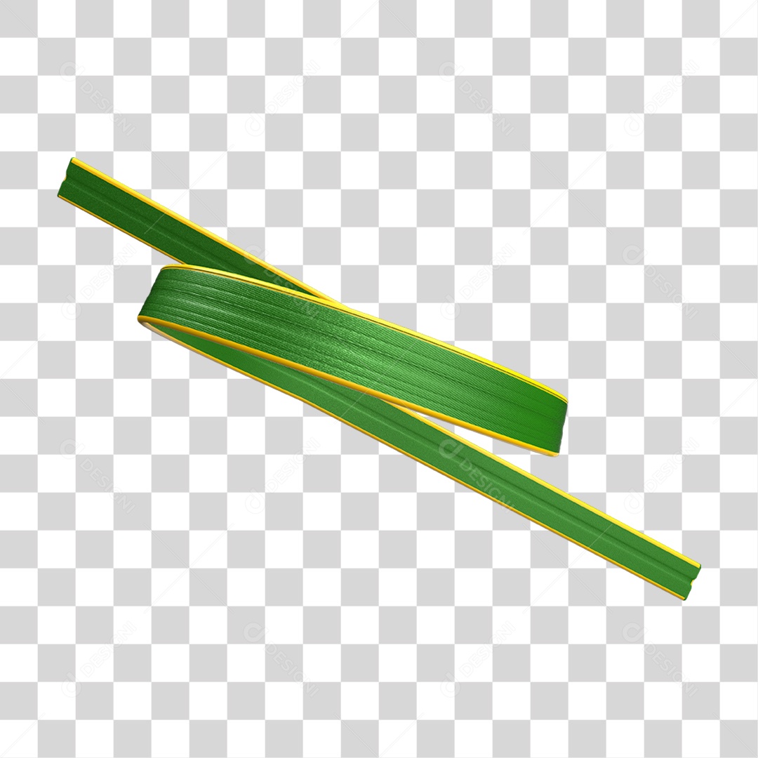 Elemento 3D 7 de Setembro Fita com Cores do Brasil PNG Transparente