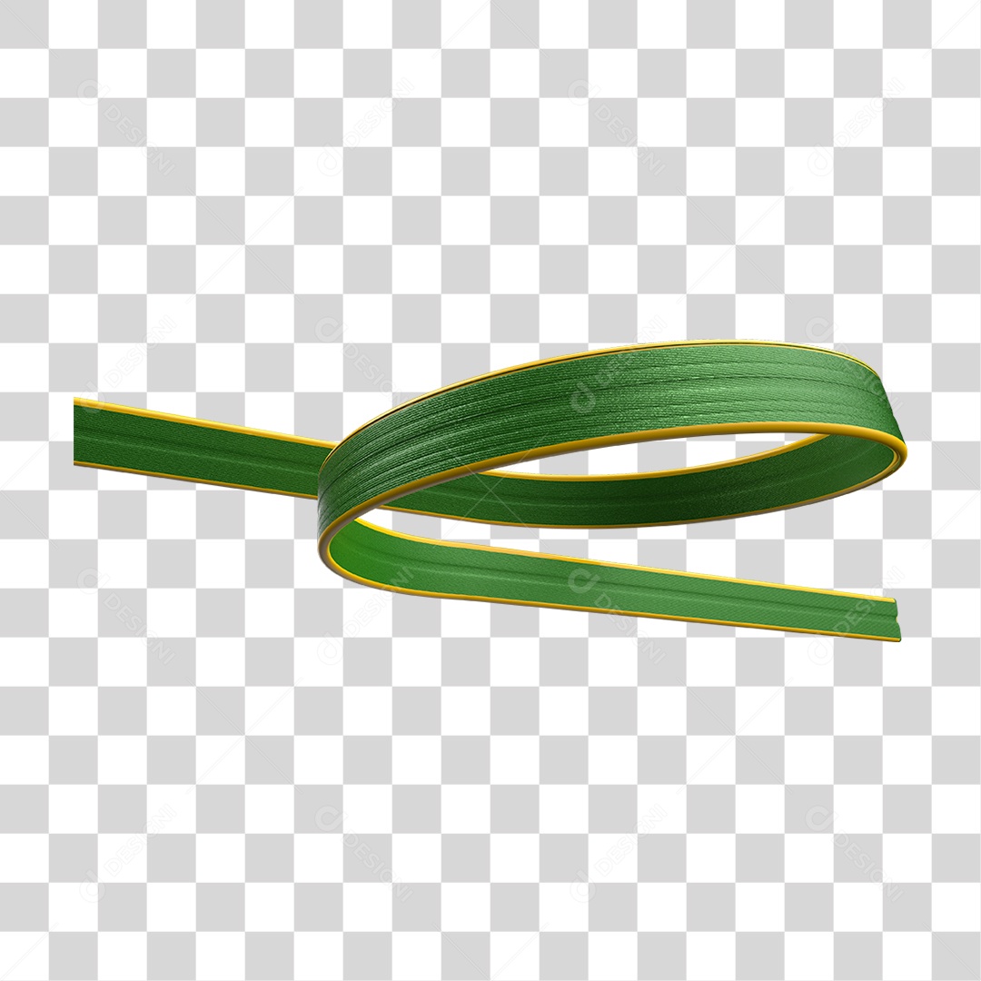 Elemento 3D 7 de Setembro Fita com Cores do Brasil PNG Transparente