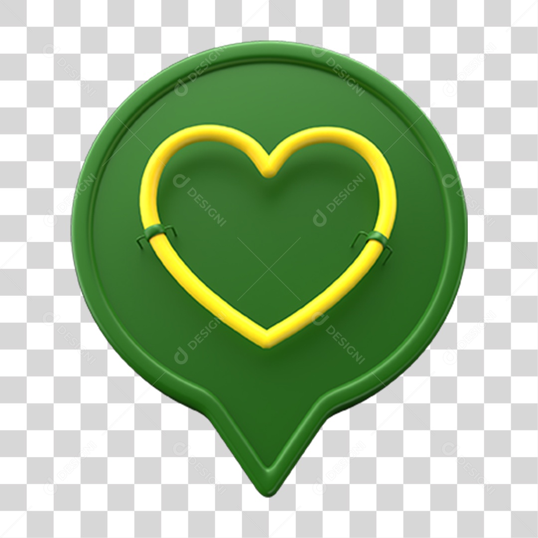 Elemento 3D Emoji Mensagem 7 de Setembro Bandeira do Brasil PNG Transparente