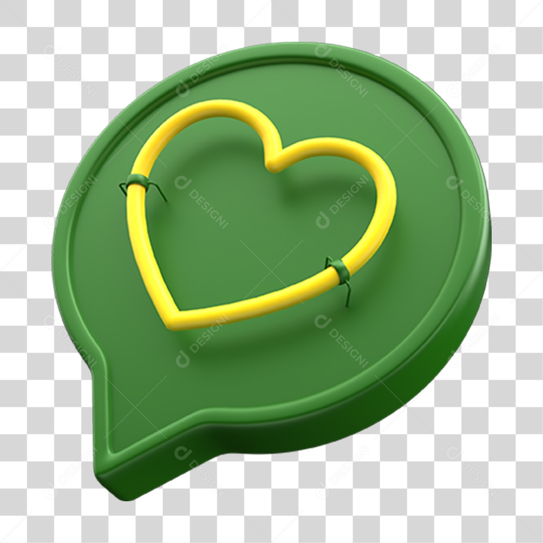 Elemento 3D Emoji Mensagem 7 de Setembro Bandeira do Brasil PNG Transparente