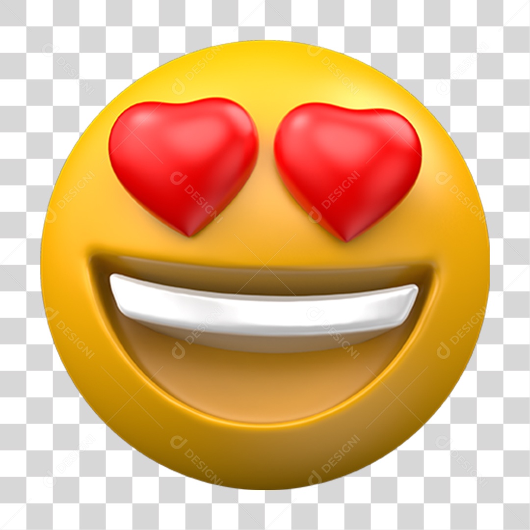 Emoji Apaixonado PNG Transparente