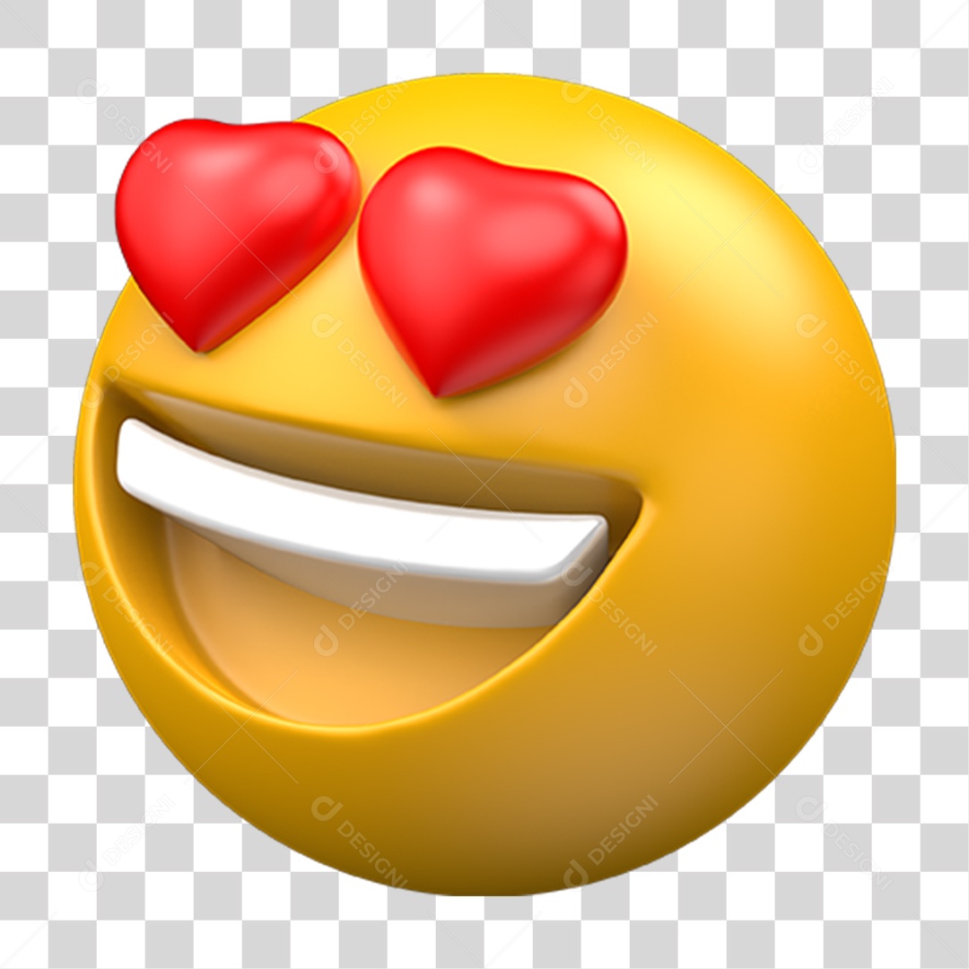 Emoji Apaixonado PNG Transparente