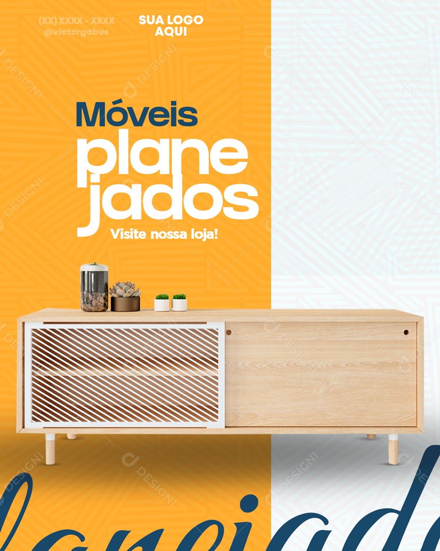 Social Media Feed Móveis Planejados PSD Editável