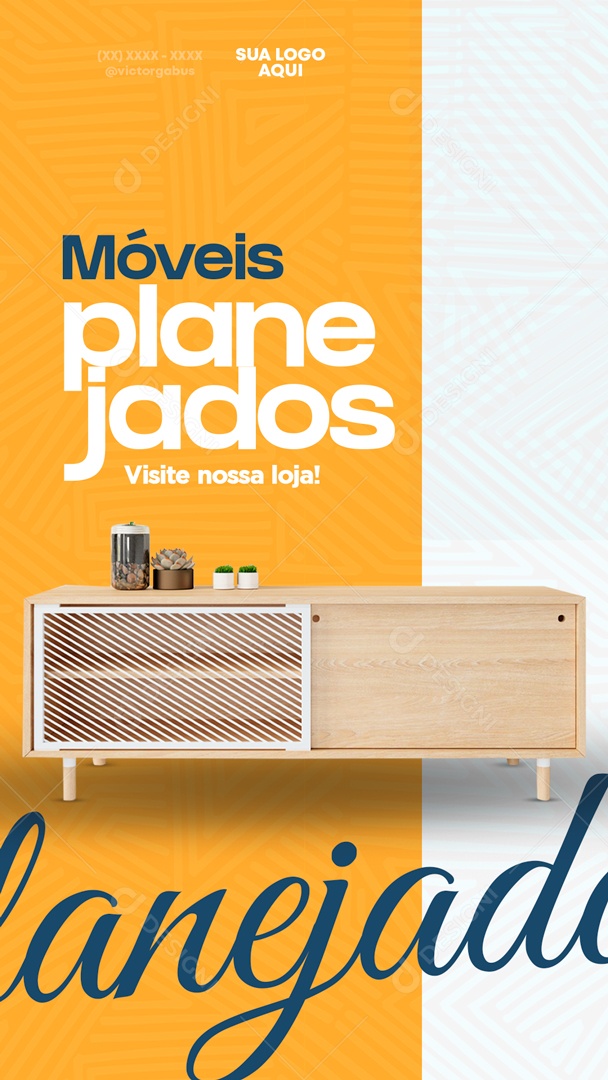 Social Media Story Móveis Planejados Visite Nossa Loja PSD Editável