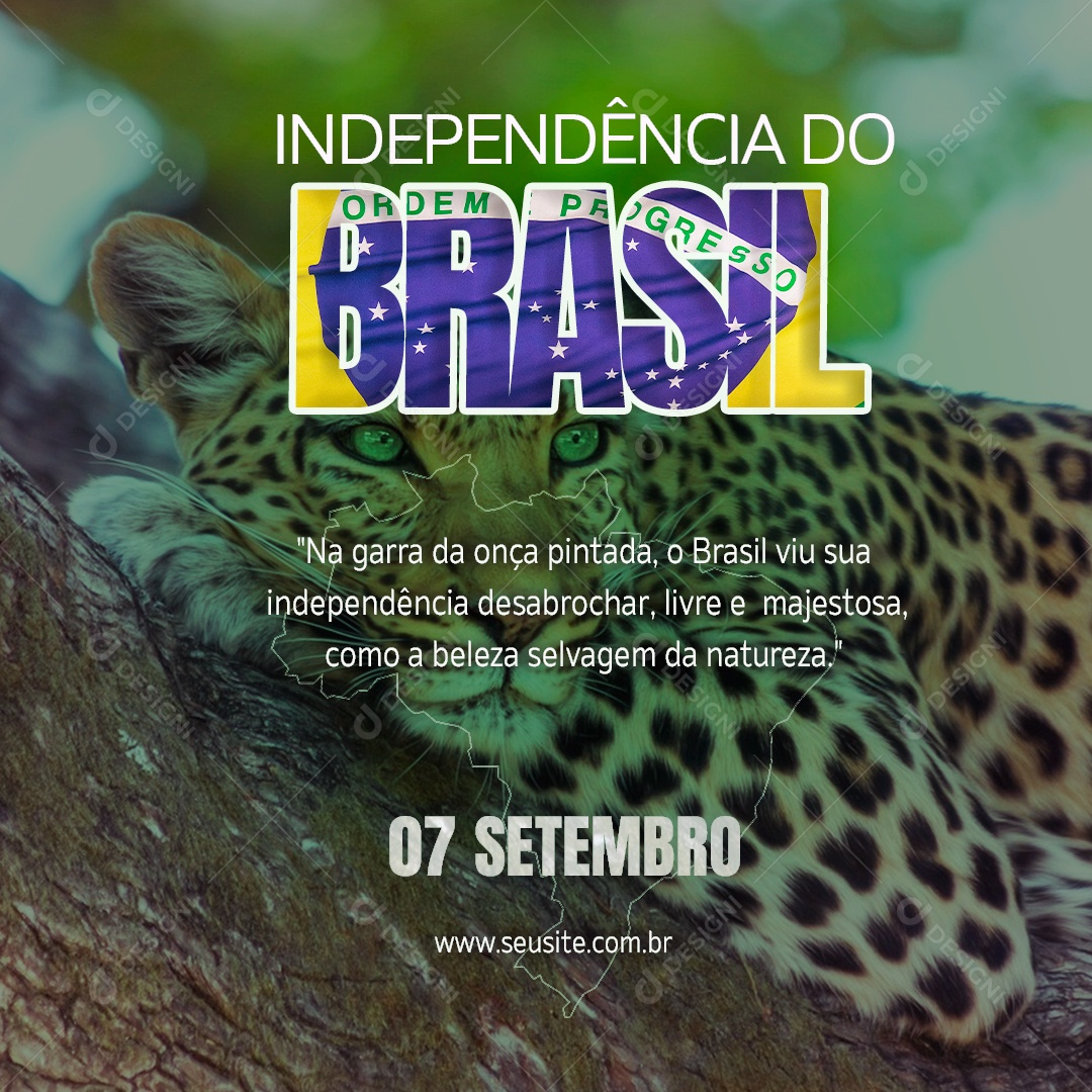 Independência do Brasil Social Media PSD Editável