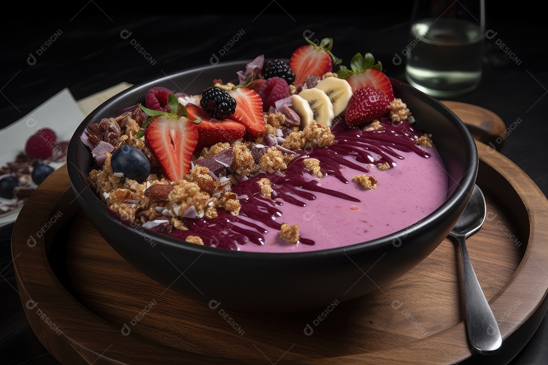 Delicioso açaí na tigela